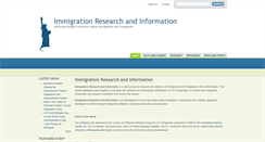 Desktop Screenshot of immigrationresearch-info.org