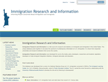 Tablet Screenshot of immigrationresearch-info.org